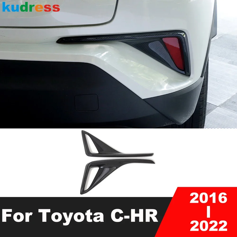 

Задняя крышка для Toyota лампа заднего противотуманного фонаря CHR 2016-2019 2020 2021, Аксессуары для автомобилей из углеродного волокна