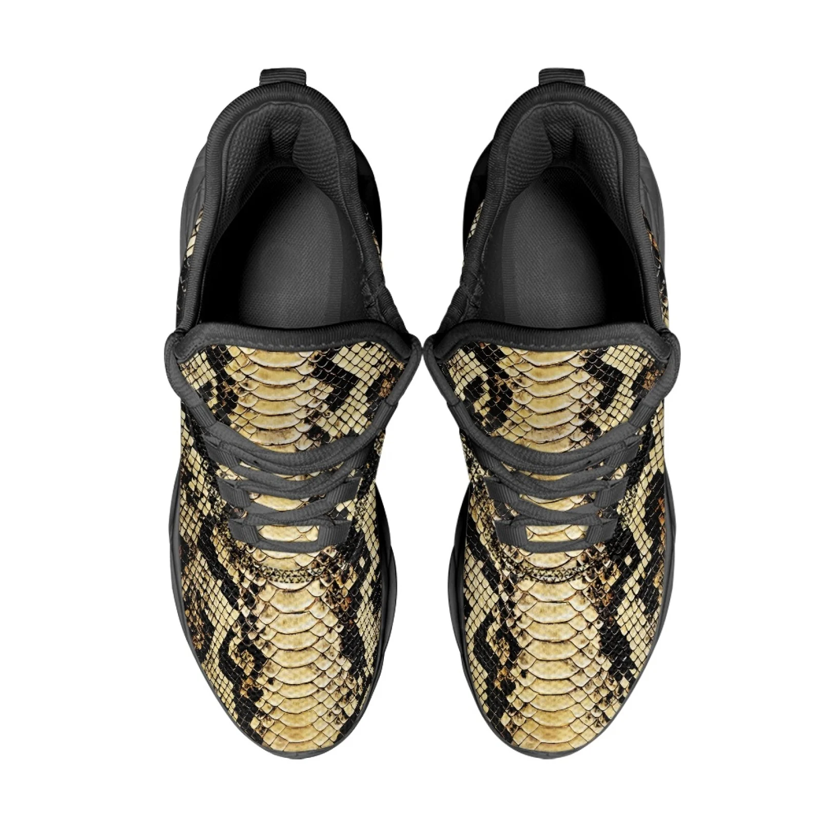 PENSTROLL Breathable Men's Sport Trainer Lightweight Comfortable Fashion Sneakers for Running Mens Snake  Leopard Print Designs