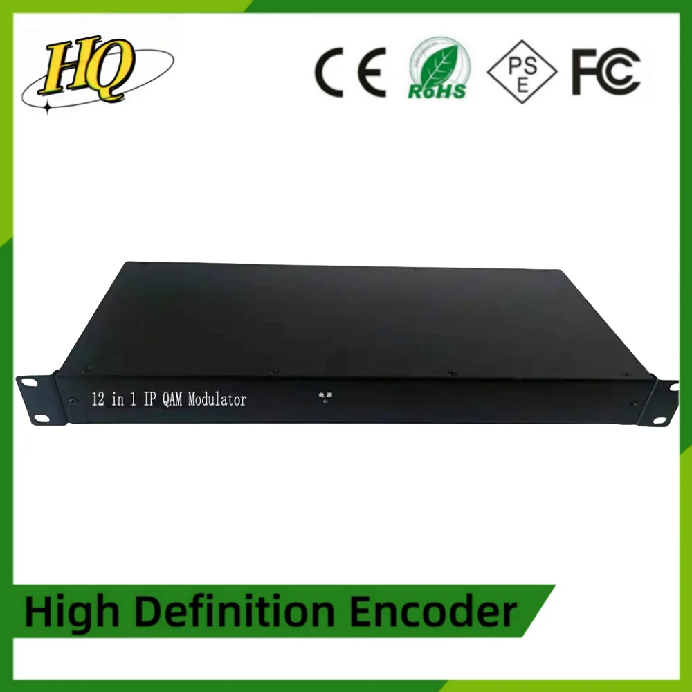 

IP/ASI Qam Modulator, Multicast Rtp/UDP to DVB-C Rf output cable, TV digitizer, 12 channels