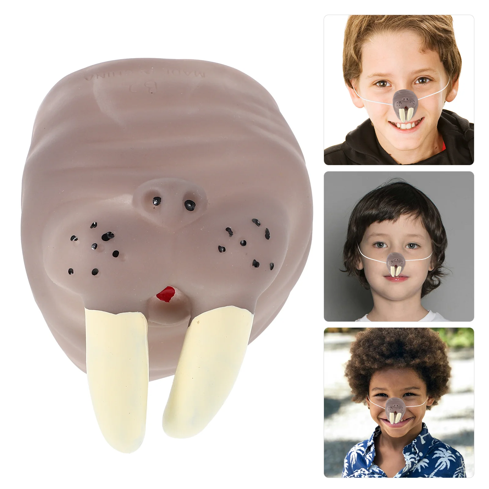 

Realistic Sea Elephant Nose Cosplay Prop Easy to Wear Party Stage Decoration Animal Nose Mask for Halloween Masquerade