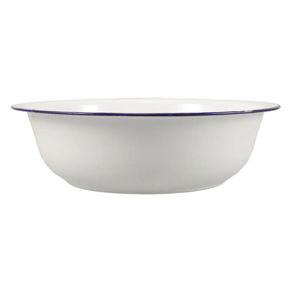 

Enamel Wash Basin Enamel Mixing Bowl 32cm Foot Soaking Basin Face Washing Basin Enamelware Salad Bowl Soup Bowl For Kitchen Bath