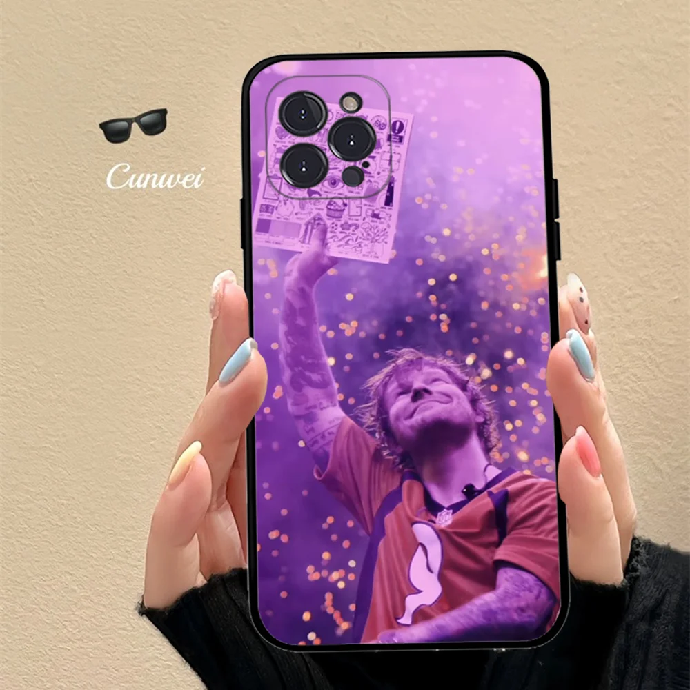 E-Ed Sheeran UK Singer Phone Case For iPhone 16 15 14 11 12 13 Mini Pro XS Max Cover 6 7 8 Plus X Funda Shell