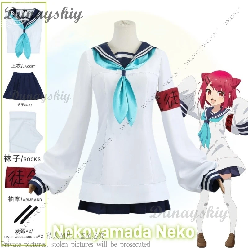 Nekoyamada Neko Anime My Deer Friend Nokotan JK School Uniform Headwear Halloween Women Cosplay Costume Skirt Student Union