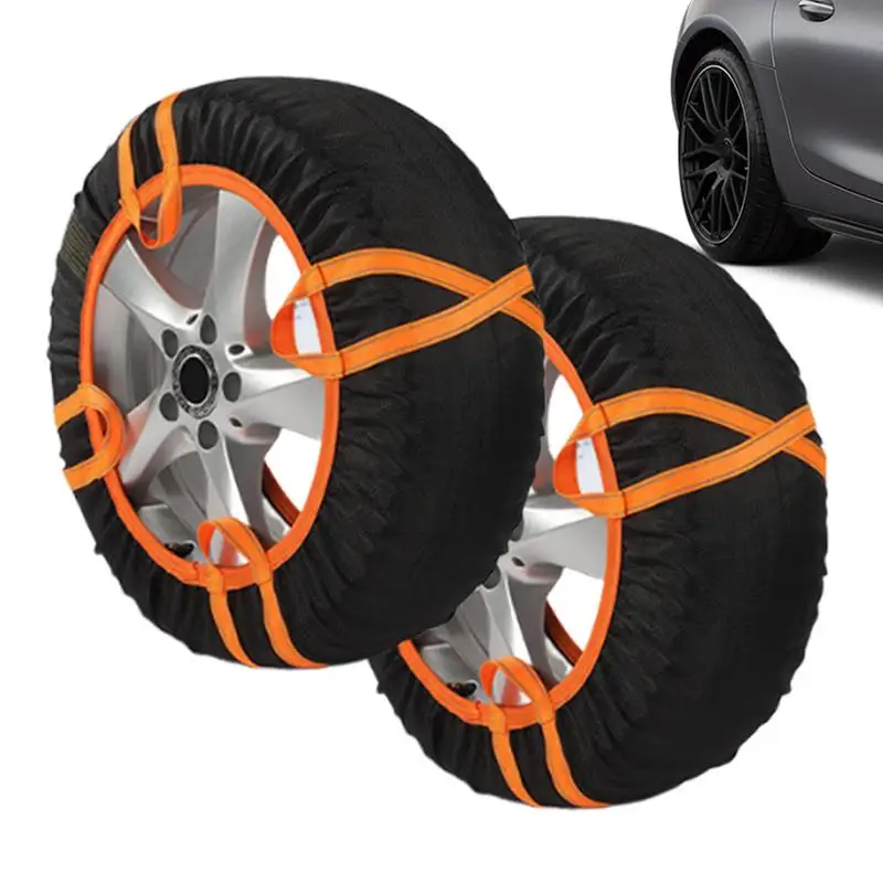 Car Snow Socks For Tires Auto Tire Snow Chain Socks Full Protection Vehicle Anti-Slip Supplies For Sedan RV SUV Truck And Small