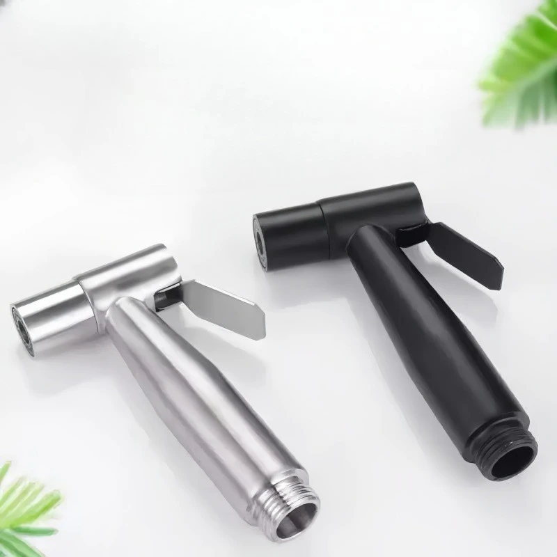 Bathroom Stainless Steel Faucet Spray Handheld Toilet Bidet Faucet Stainless Steel Hand Bidet Sprayers Brushed Water Sprayer