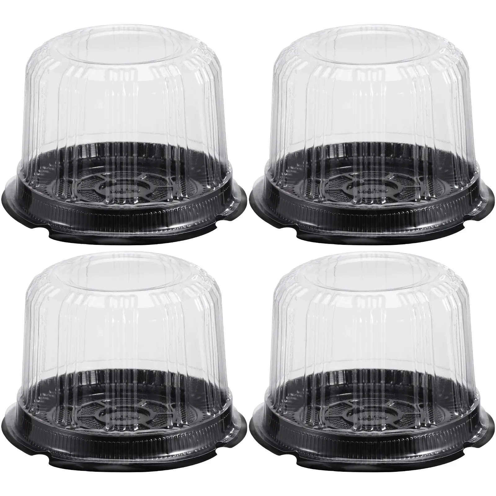 10 Pcs Clear Round Tall Cake Carrier Boxes