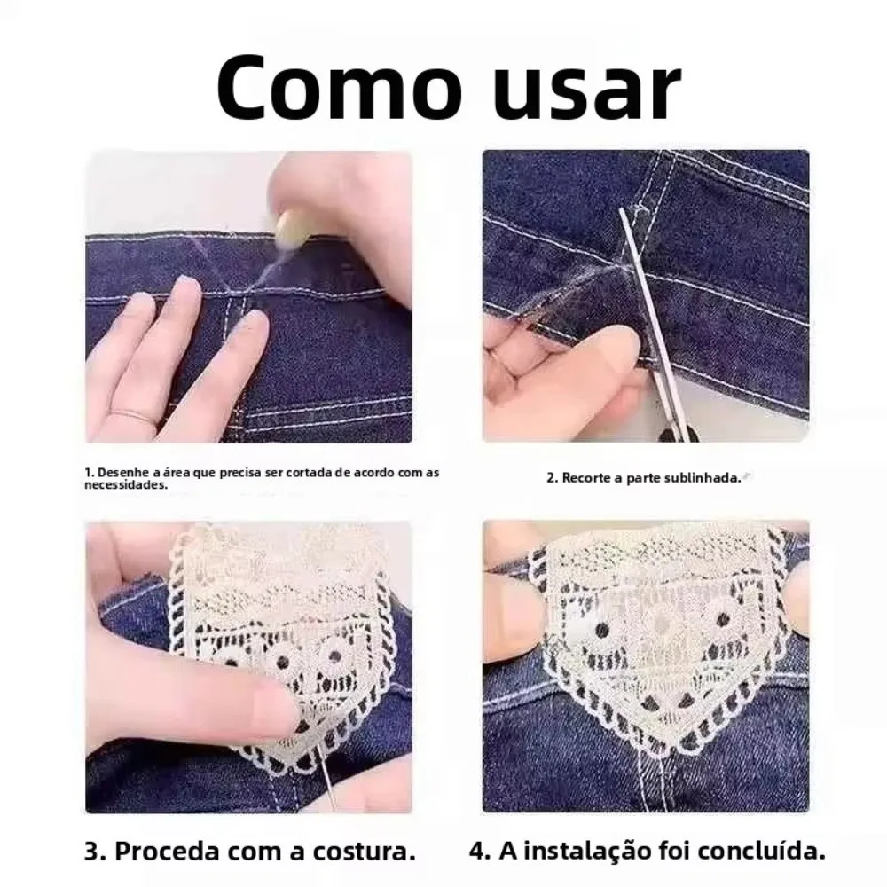 1/4Pcs New Cotton Jeans Waist Expander Maternity Hollow Lacework Waist Band Adjustment Waist Expanders DIY Apparel Sewing Tool