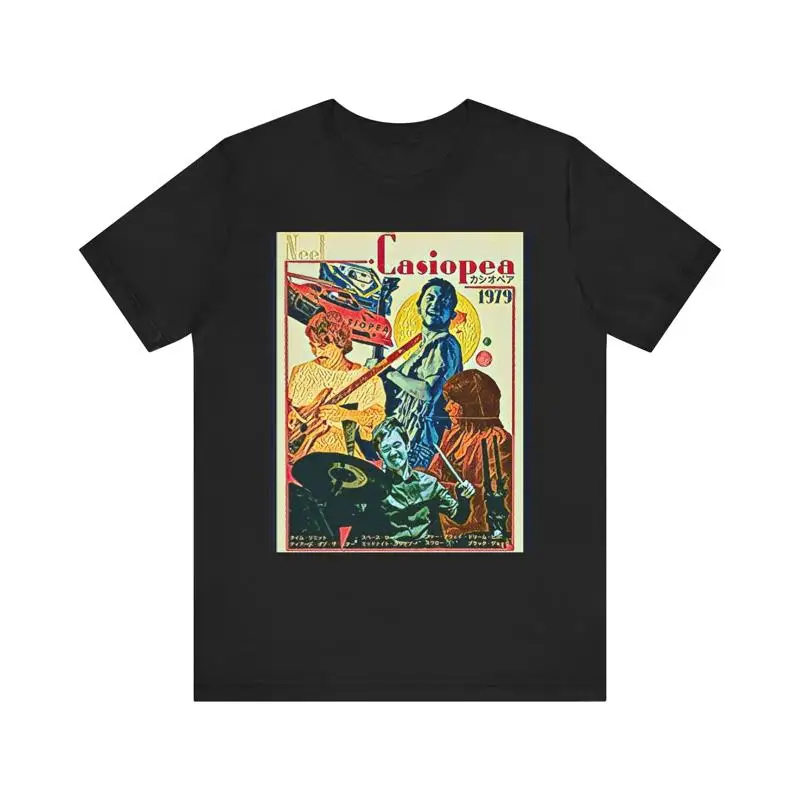 Camiseta con cuello redondo y estampado de arte de Jazz de Casiopea 1979