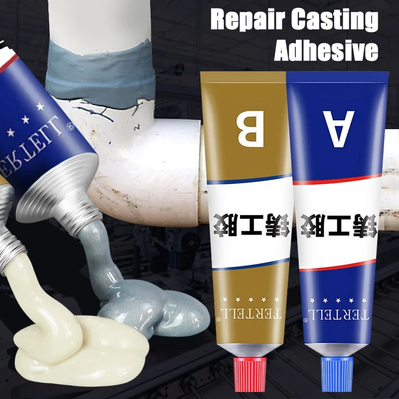 Strong Metal Repair Glue Quick-drying Casting Glue Industrial Repair Agent AB Glue Heat Resistance Cold Welding Glue Adhesive