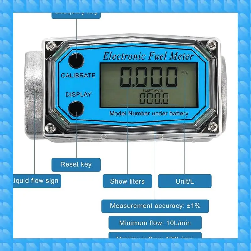 

2Pcs 1 Inch Fuel Flow Meter Gas Oil Fuel Flow Meter Water Flow Meter For Measure Gasoline