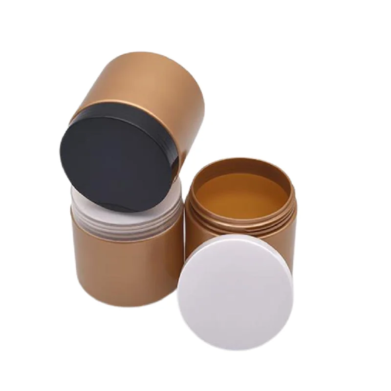 24pcs Containers Plastic Jars Glossy Gold PET  250g 200g 150g 120g 100g Wide Mouth Hair Wax Bottle Empty Cosmetic Cream Pots