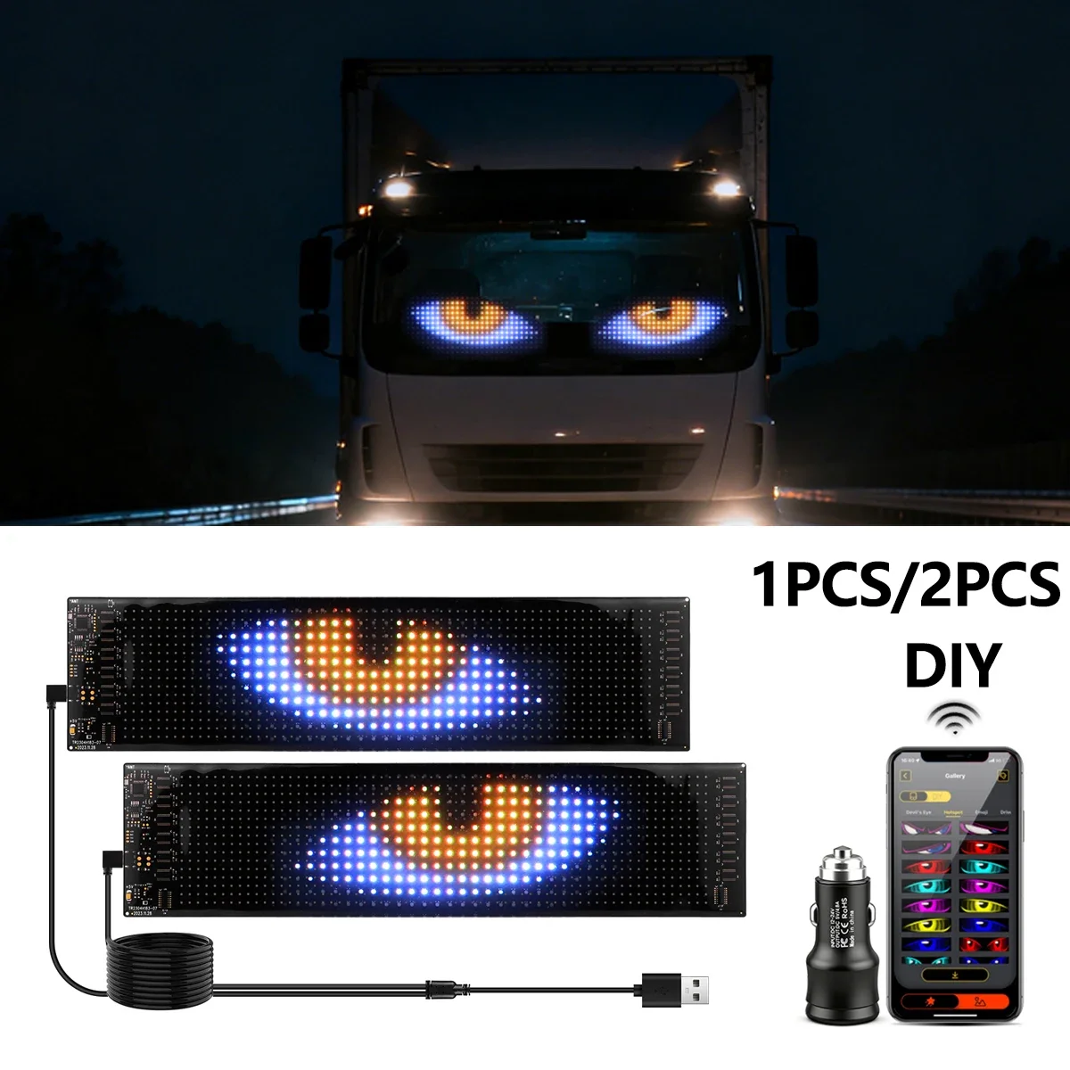 pannello-led-rgb-usb-a-matrice-di-pixel-1-o-2-pezzi-decorazione-auto-display-occhio-del-diavolo-programmabile-via-app-luce-pubblicitaria-anime