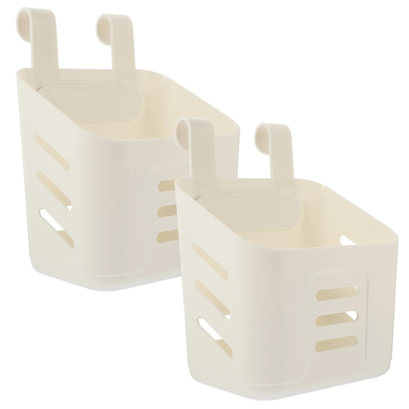 

2 Pcs Wall Hanging Basket Storage Shelf Rack Drain Bathroom Hangable Plastic Shower