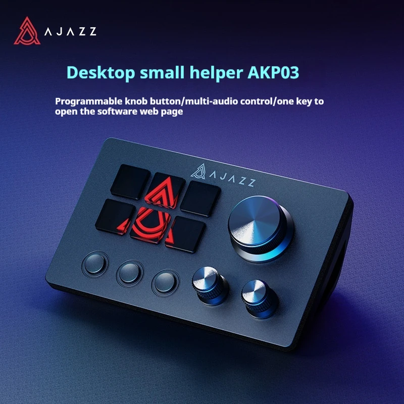 Ajazz Akp03 Desktop Helper Console Panel Controller Speculation Tuning Programmable Direct Broadcast Shortcuts Laptop Gaming