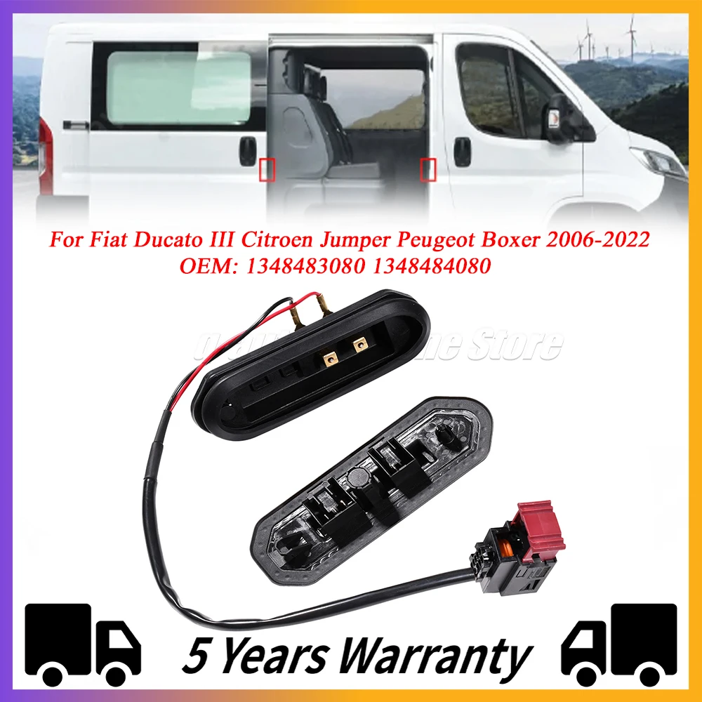 

For Fiat Ducato III Citroen Jumper Peugeot Boxer 2006-2022 1348483080 1348484080 Sliding Door Door Contact Switch 2 PIN+3 PIN