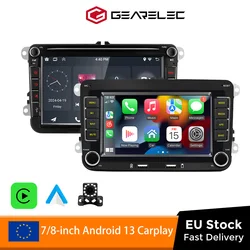 7/8 Inch Android 13 Car Radio For VW/Passat/Touran/Caddy /Jetta Car Radio Wireless Carplay Audio Stereo GPS Multimedia Player