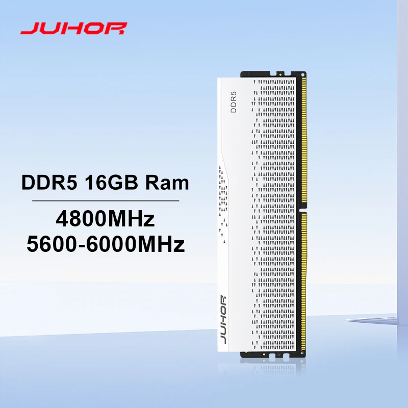 JUHOR DDR5 16GB 4800MHz 5600MHz 6000MHz 6400MHz 6800MHz 7200MHz DDR5 RAM UDIMM for Computer PC Desktop Memory Ram DDR5