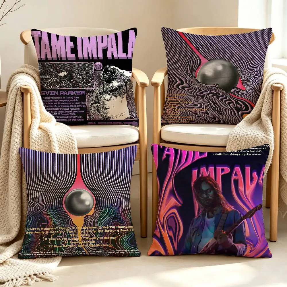 T-Tame Impala L-Loser K-Kevin Parker Customizable Square Pillow case Double Sided Print Sofa Bedroom Decor Cushion Cover
