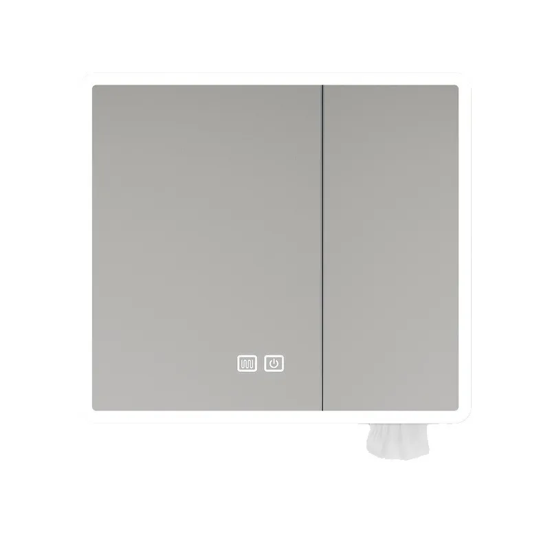 

New curved space aluminum bathroom mirror , separate , wall-mounted smart with lamp