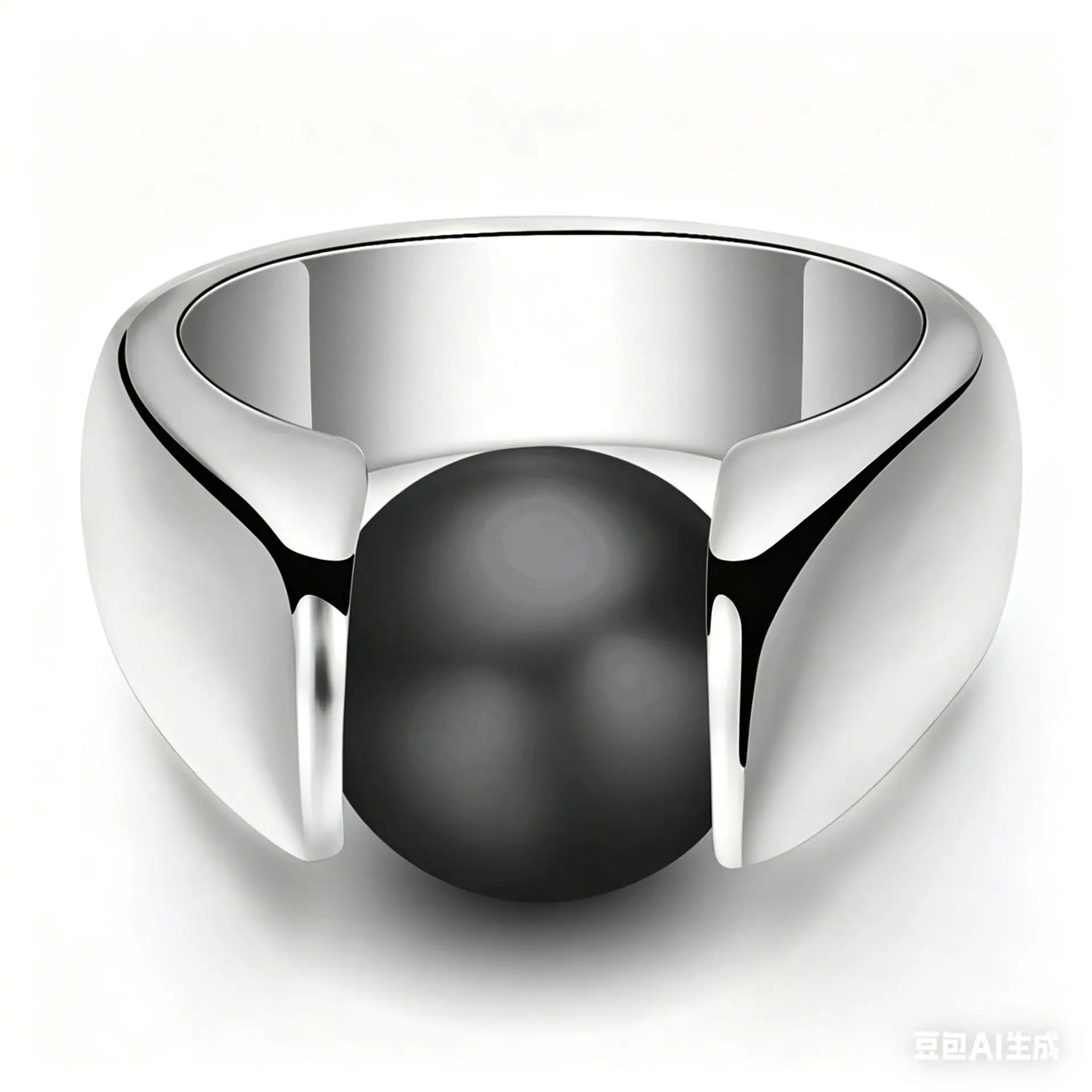New 10mm Black and White Cat Eye Stone Ring 18K Gold Retro Set Stainless Steel Rings for Women Men Exquisite Jewelry Gift - view 6