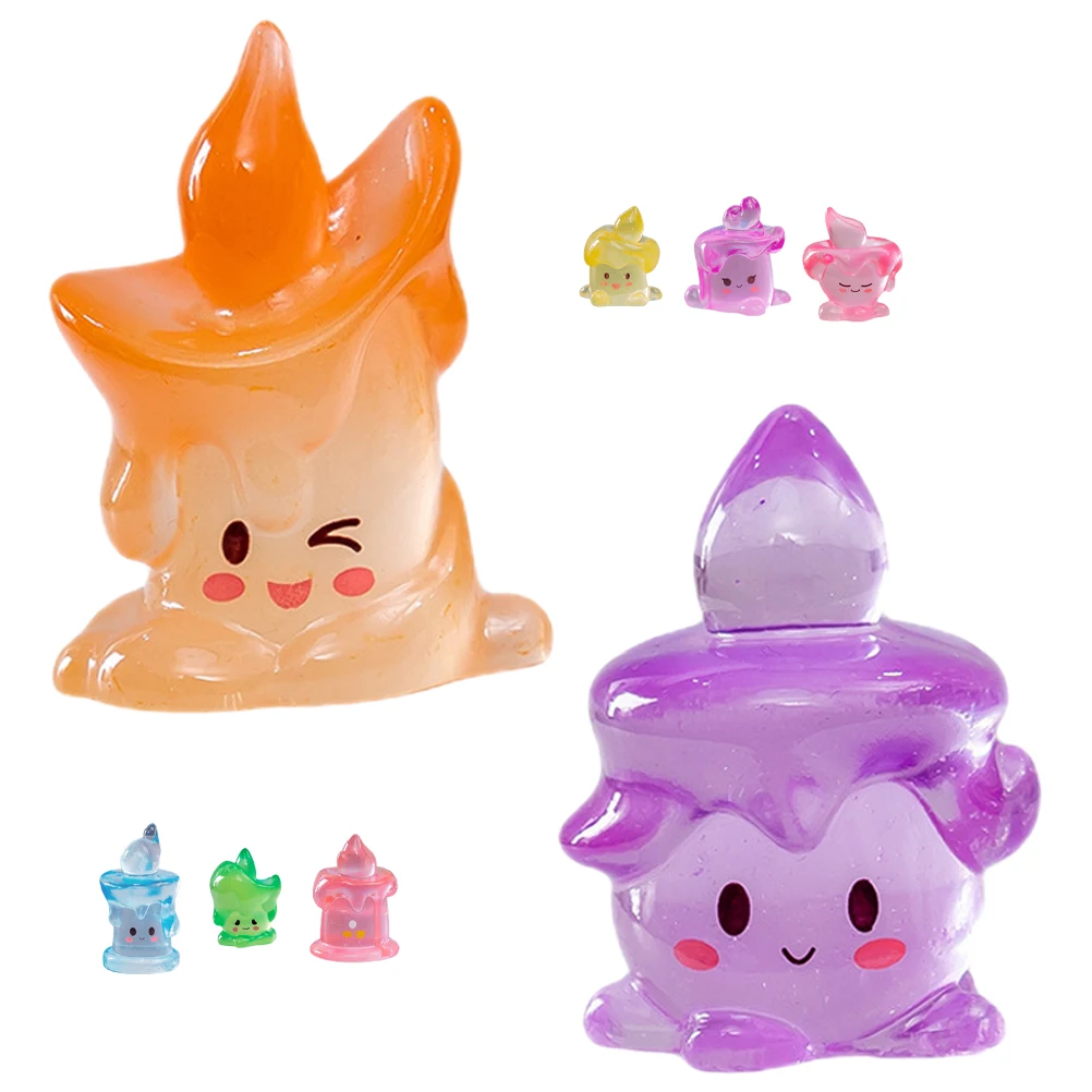 

8Pcs Adorable Resin Halloween Miniature Candle Figurines, DIY Decoration Accessories for Garden & Desktop by Enthusiasts