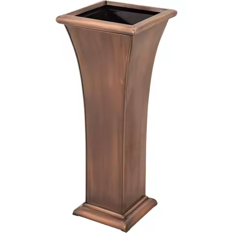 H Potter Copper Planter Tall Indoor Outdoor Large Flower Pot for Patio Deck Garden Home Decorative Metal Vase