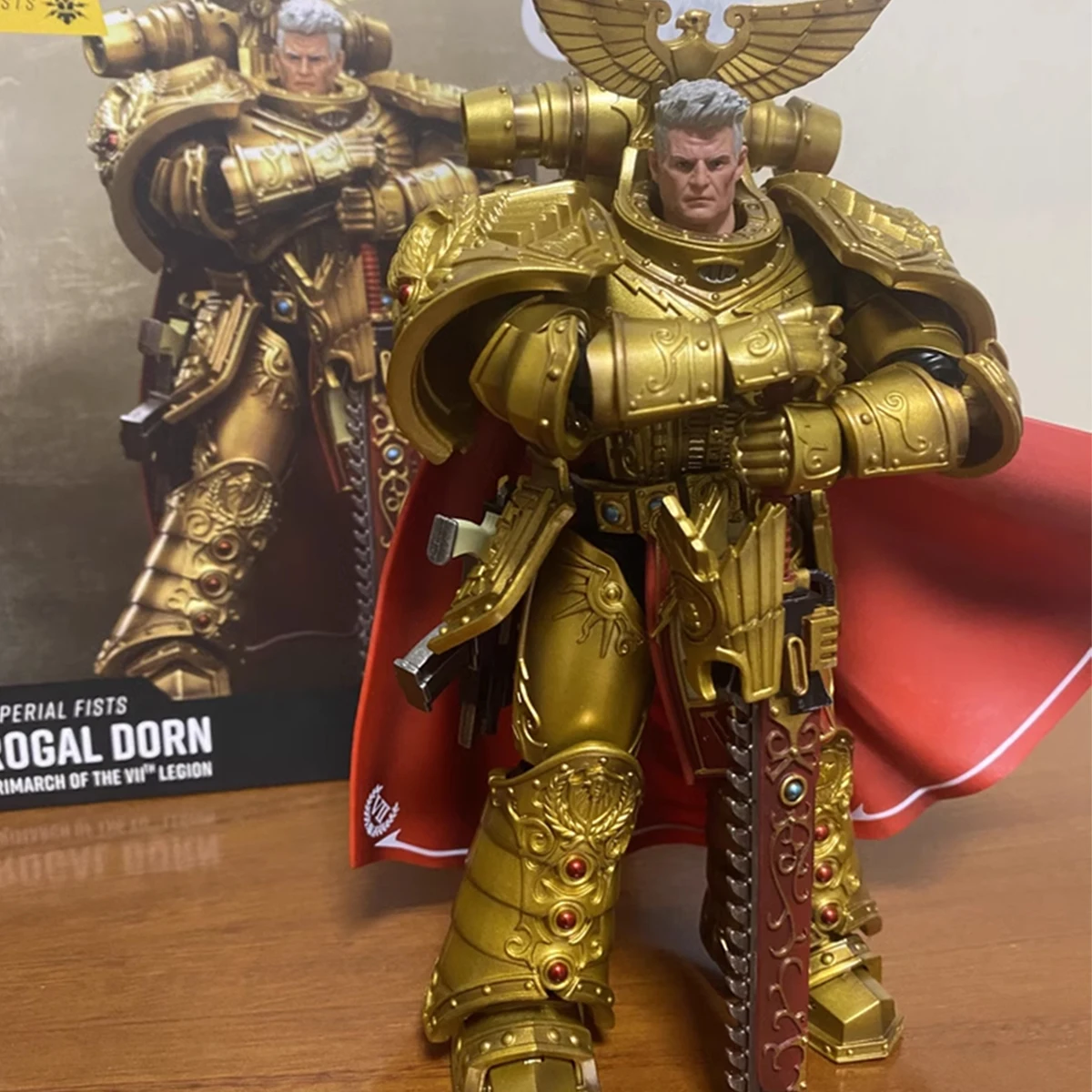 JOYTOY Warhammer 40K Action Figure Imperial Fists Rogal Dorn Anime Beeldje Primarch van de Vllth Legioen Collector Model Speelgoed