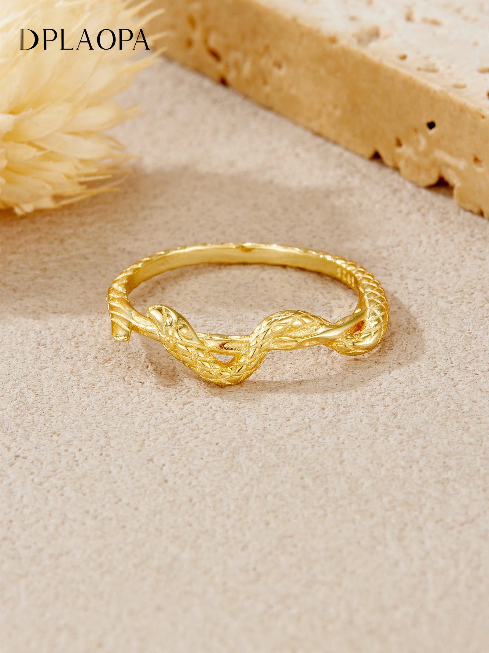 

DPLAOPA 100% стерлингового серебра 925 пробы, кольцо со змеиным поворотом неправильной текстуры, 2025, женское роскошное изысканное модное ювелирное изделие в стиле рок-панк, подарок