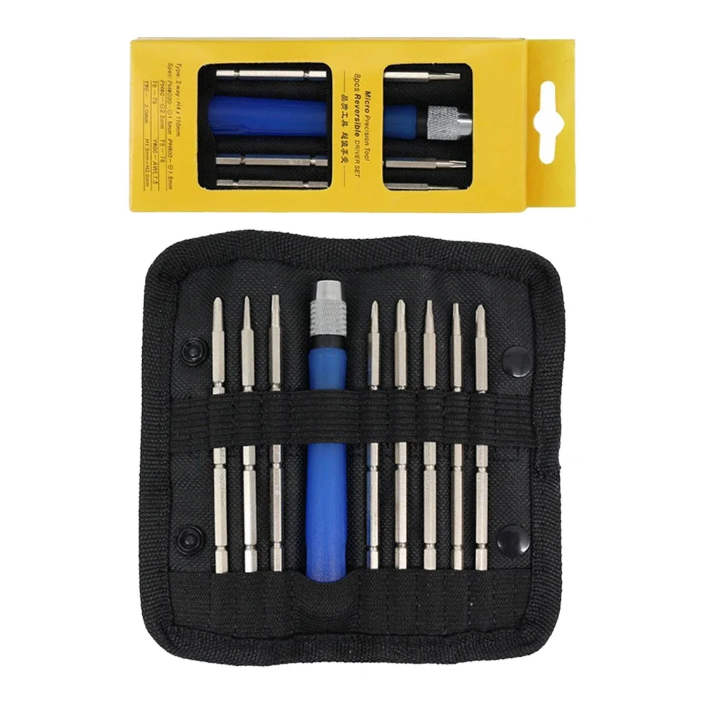 High Precision PC Phone Hex Bits Set High Precision Silver In Screwdriver Set Storage Bag Laptop DIY Enthusiast