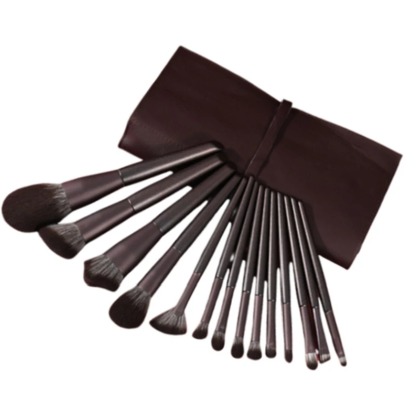 1/14 Pcs High comfortable skin-freindly texture Durable handle makeup Brush Set with Holder Face Foundation