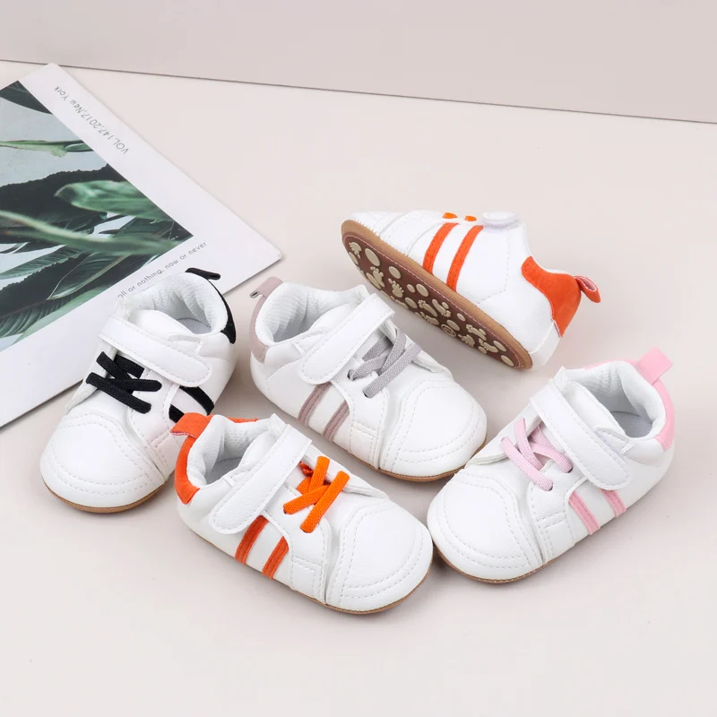 2025 Spring And Autumn Baby Girls And Boys First Walking Indoor Outdoor Toddler Shoes With High Quality PU Leather For 0-18M