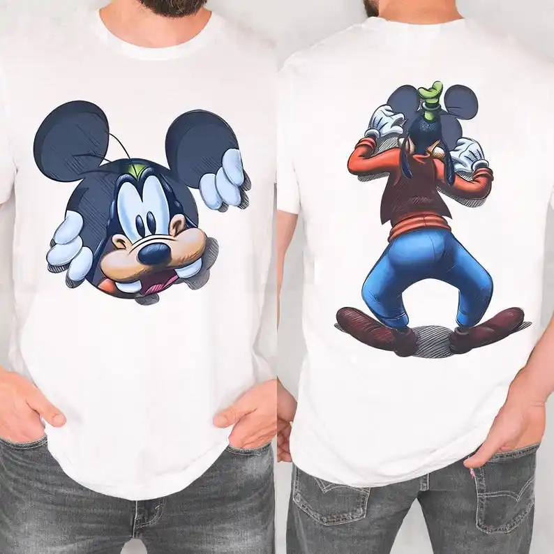 

Two Sided Goofy Peeking Shirt, Funny Goofy 1932 T-shirt, Mickey And Friends, Family Trip, Magic Kingdom Shirt