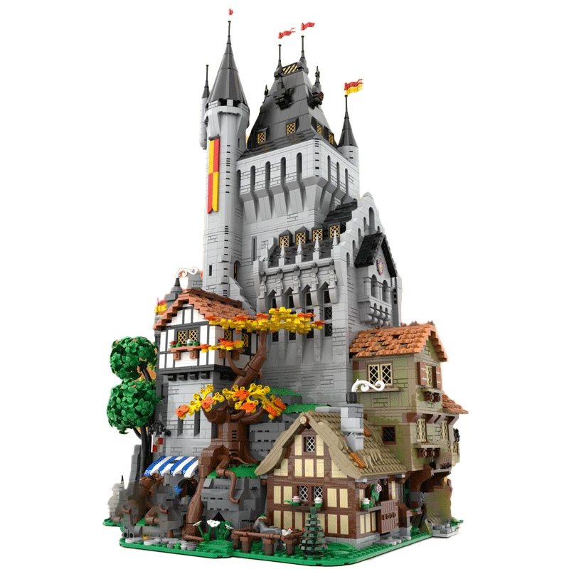 

2024 New MOC-189082 Building Blocks Castle Medieval Street View Building Blocks DIY Model Puzzle High Difficulty Brick Toys Boys