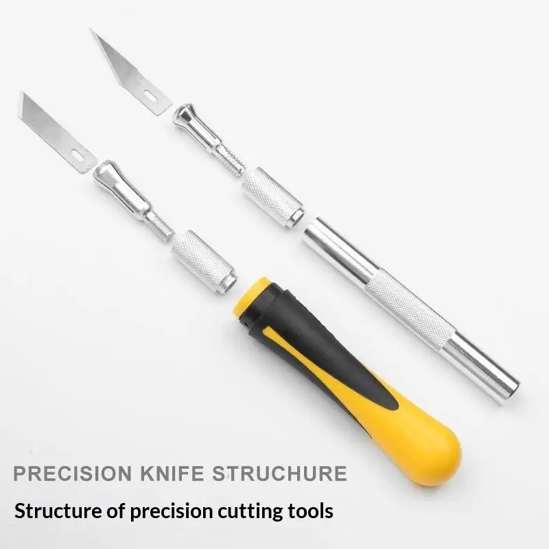 Precision Hobby Knife Set With Sharp Carbon Steel Blades Non Slip Handle Storage Case For Craft Modeling DIY Art Projects