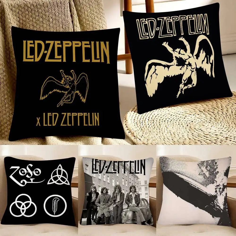 1pc Band L-Led Z-Zeppelin Pillow Case Fashion Square Pillowcase Bedroom Sofa Room Ins Decoration Leisure
