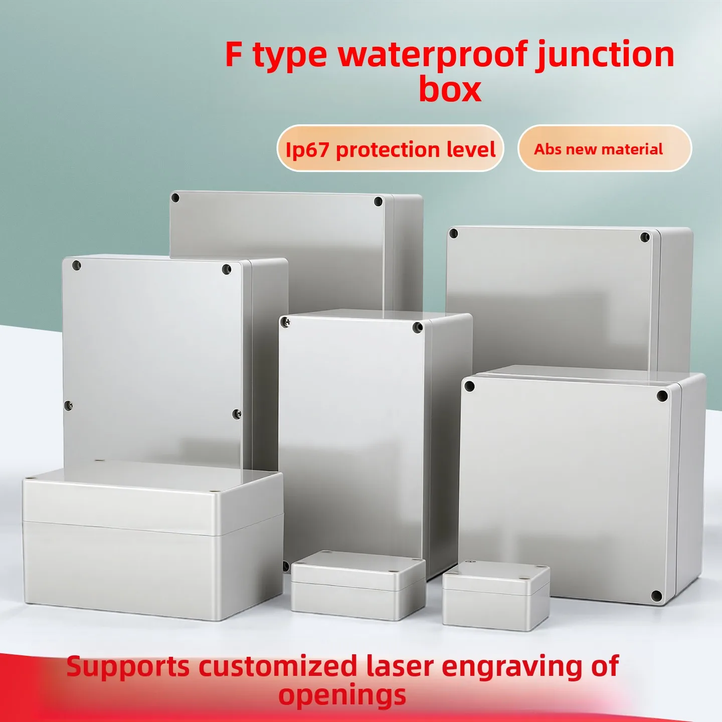 ABS new material F series plastic waterproof outdoor waterproof junction box with ears monitoring terminal power button box