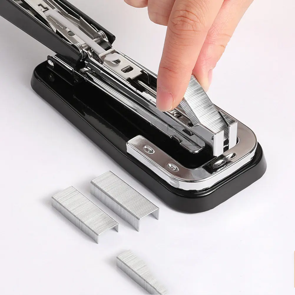 

Desktop Stapler 360 Degree Rotation Black No Stapling Nail Elegant Simple Design Office School Desktop Rotation Stapler