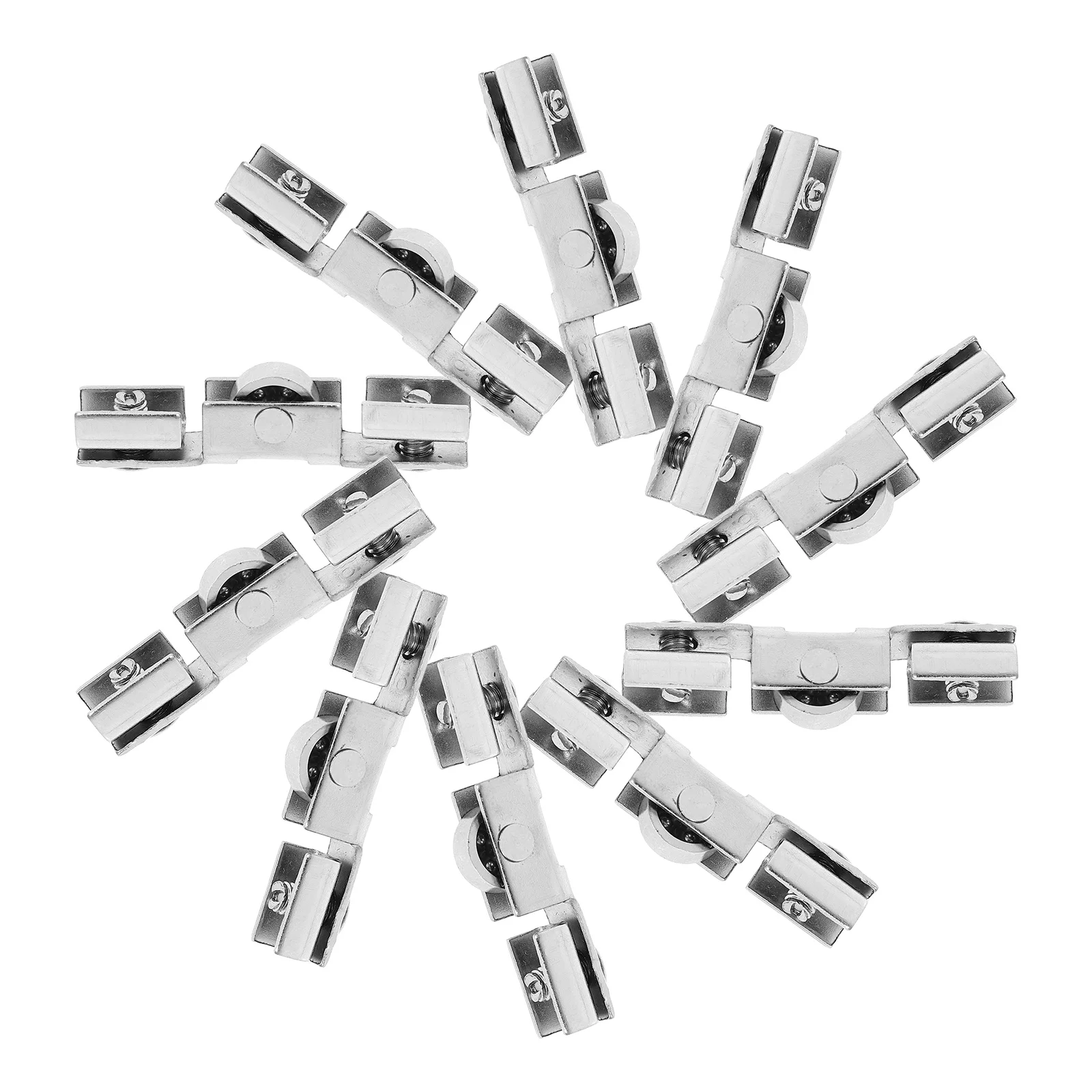 

8pcs Glass Sliding Door H-wheel Smooth Surface Metal Pulley Track Rollers for Cabinet Furniture Hardware Accessories