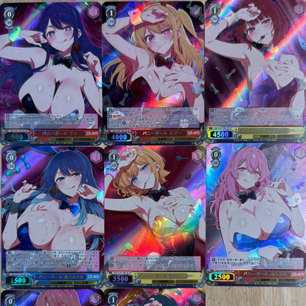 8 قطعة/المجموعة Waifu جمع بطاقة أنيمي OSHI NO KO Hoshino Ai Hoshino Rubii بطاقة توقيع التذهيب الانكسار حك بطاقة فلاش الهدايا