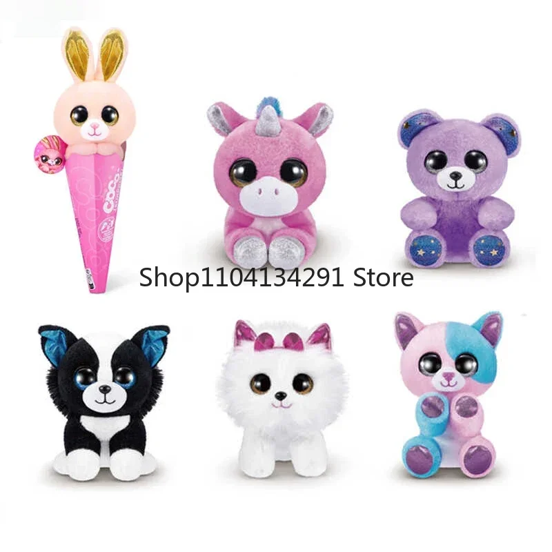 

ZURU Coco Конусы-сюрпризы Классические котята Кролики Единорог Конус для мороженого Коллекционный сюрприз в конусе Плюшевые игрушки для девочек Подарки