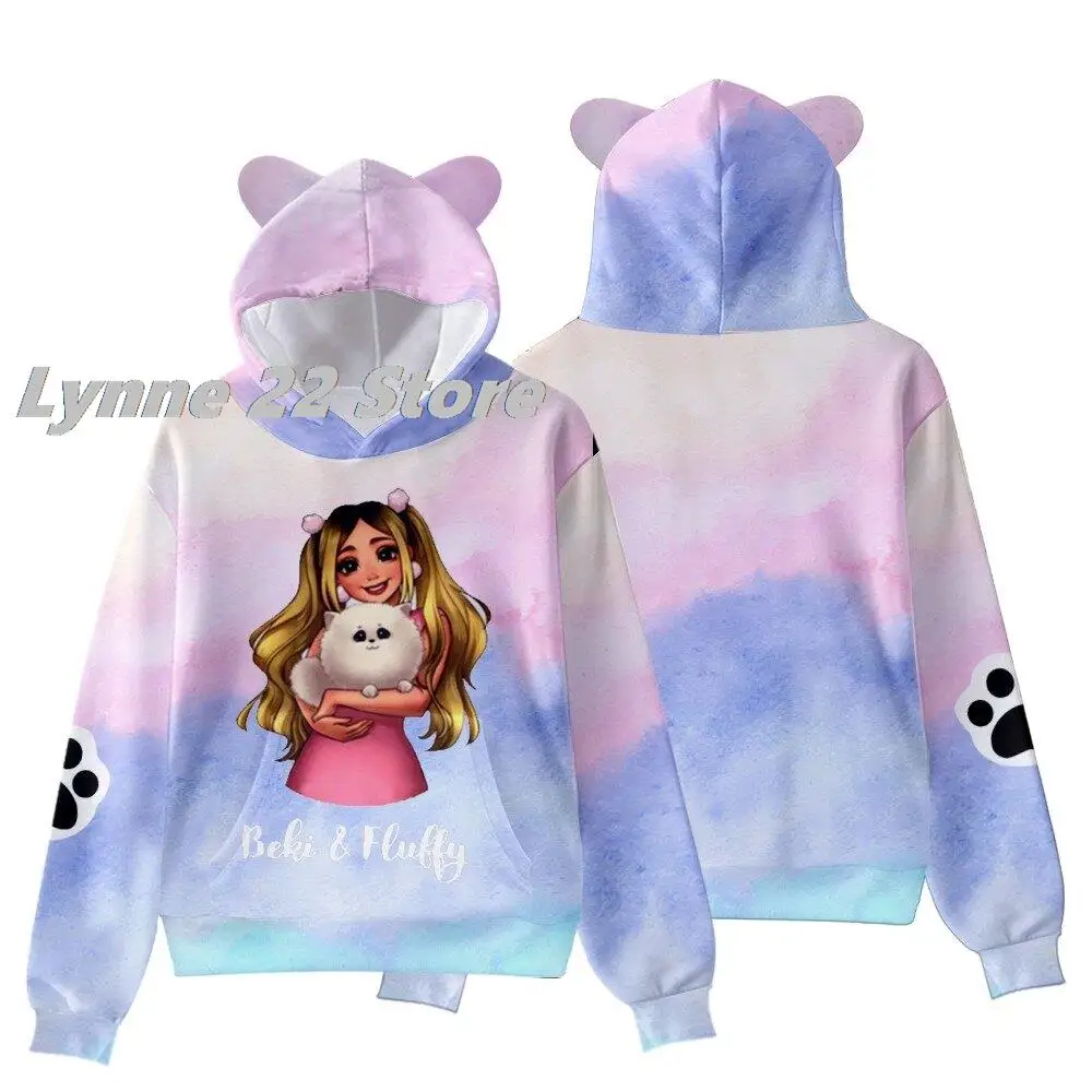 

Women Hoodie Rebekah Wing Merch Beki Fluffy 3D girls kids cat ears Hoodies Harajuku Streetwear Kawaii Children Lovely Clothes