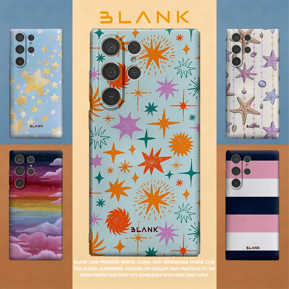 Pastel Starburst For Samsung Galaxy S26 S25 S24 A56 A36 Phone Case Protection Cover for Women Girl Blank