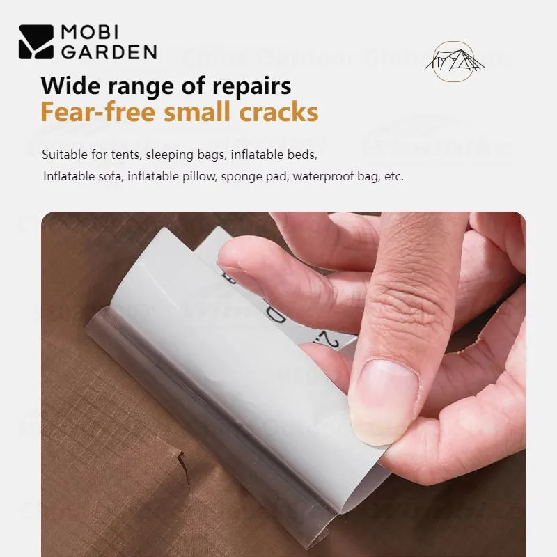 MOBI GARDEN 3PCS Waterproof Transparent Self Adhesive Sticker Cloth Patches Outdoor Tent Repair Tape Inflatable Pool Air Bed