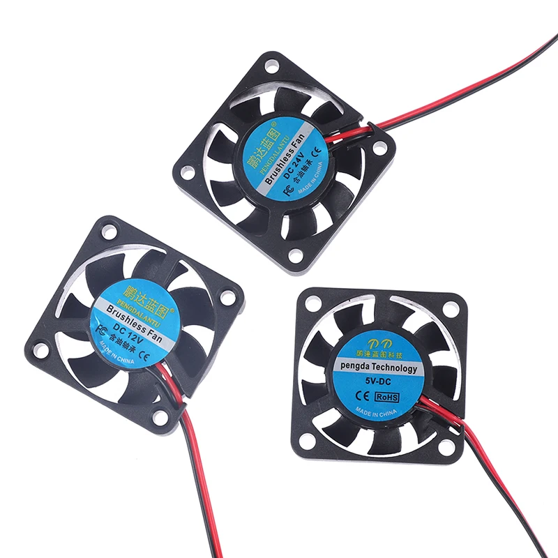 1Pcs 3d Printer Deel Fan 4010 2Pins 40Mm 40X40X10 Mm 4Cm Videokaart Dc Blower Part Black Plastic Fans 5V / 12V / 24V 4010 2P