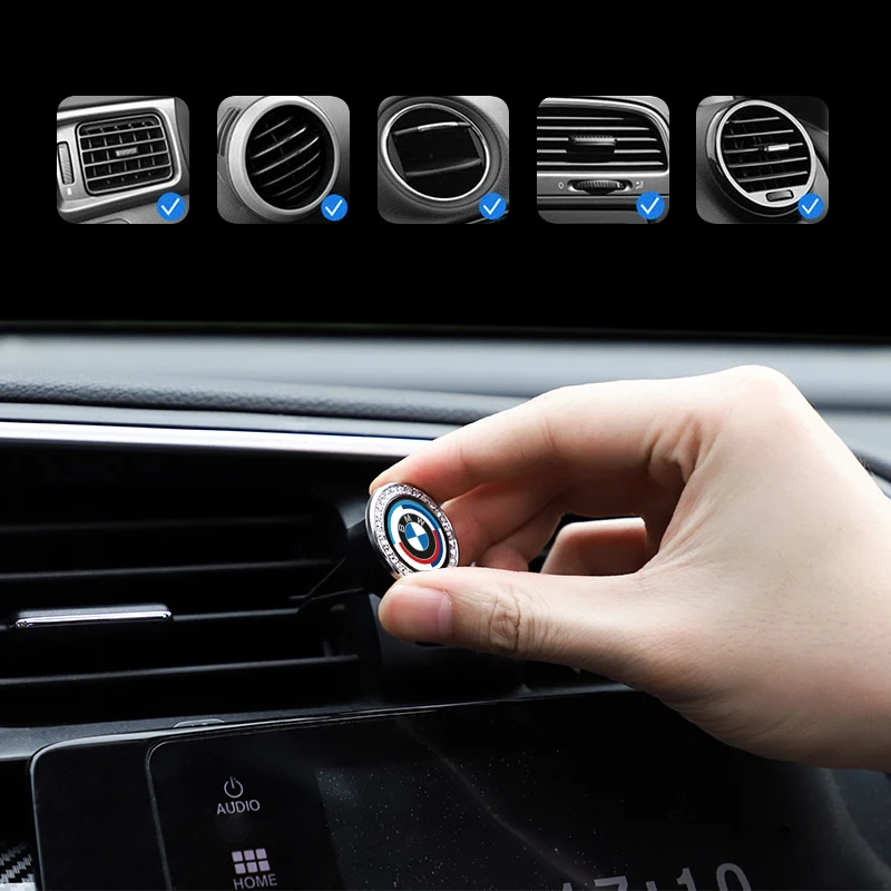 Car Logo Freshener Solid Perfume Air Conditioner Vent Clip For BMW 50th G05 G11 E48 X6 E90 F20 E46 F30 F10 E60 E70 X3 GT G30 G20