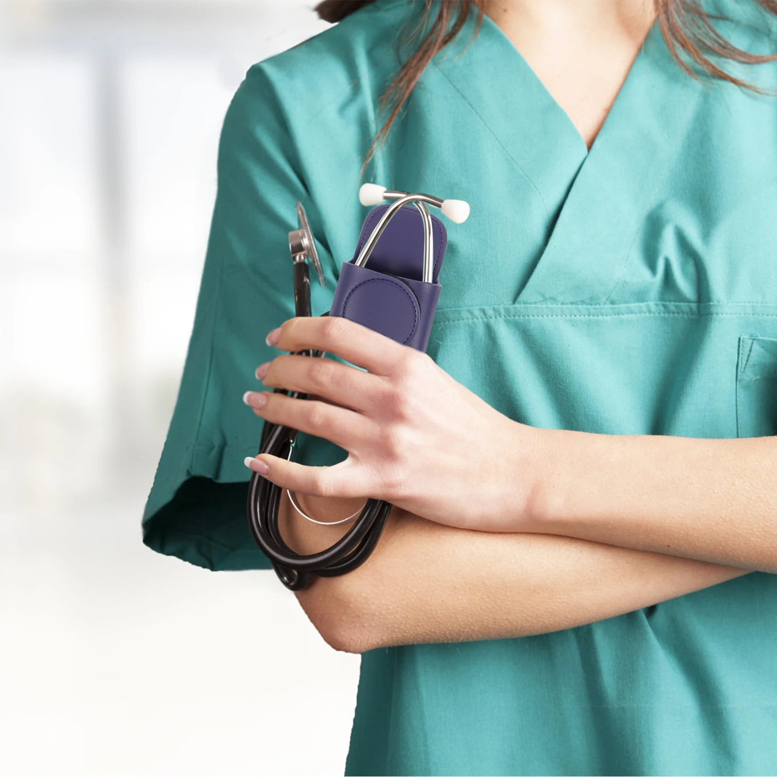 

Stethoscope Case Stethoscopes for Nurses Tape Holder Clip Accessories PU Doctors