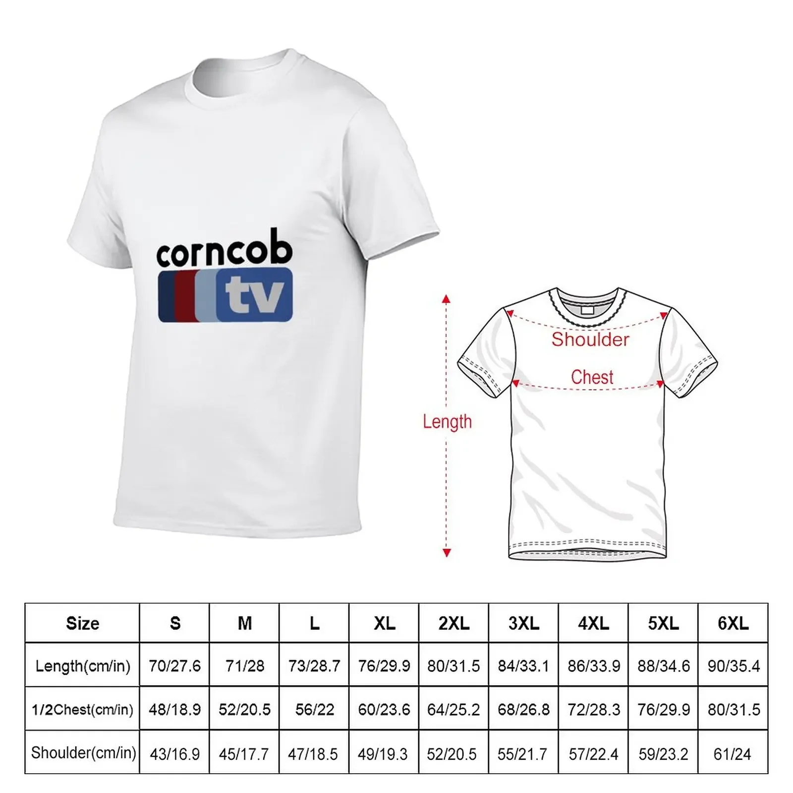 Corncob TV T-Shirt summer tops anime vintage clothes mens workout shirts