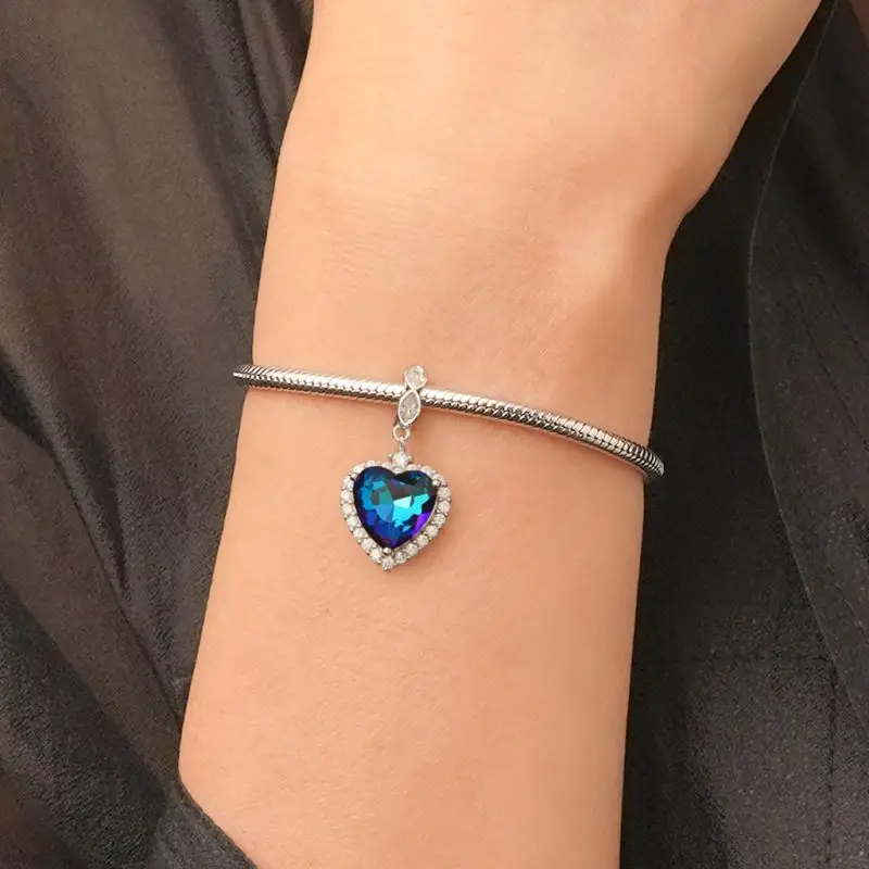 

Женский браслет из серебра 925 пробы, с радужными кристаллами