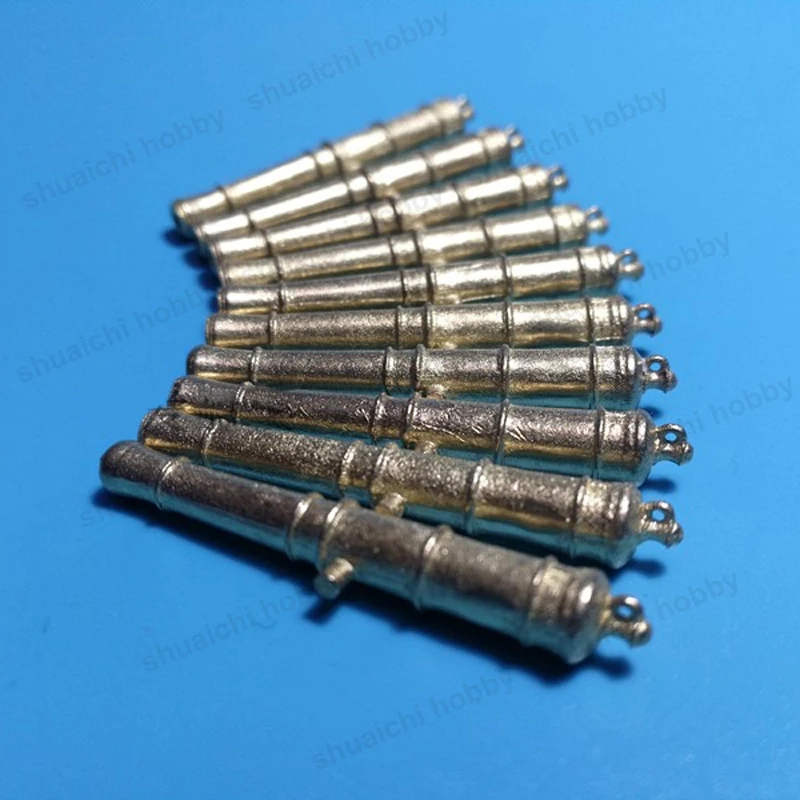 1 قطعة طول 34 مللي متر برودسايد بندقية/38 مللي متر يلقي مدفع نموذج محاكاة المدفعية DIY بها بنفسك اكسسوارات ل 1/48 مقياس المراكب الشراعية سفينة حربية نماذج