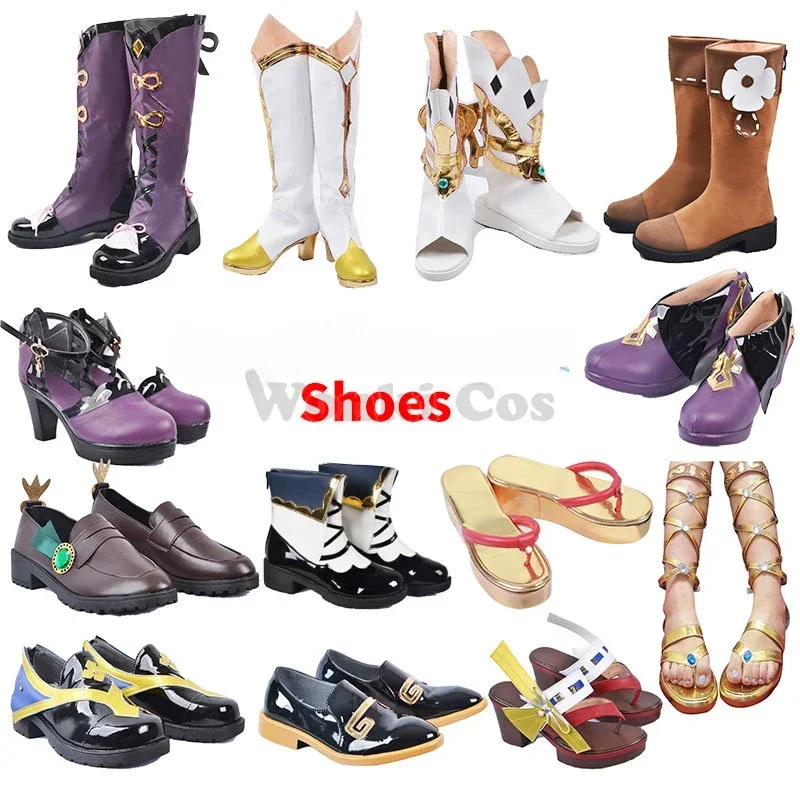 Klee Hutao Raiden Shogun Alhaitham Lumine Keqing Dori Yunjin Zhongli Cosplay Shoes Game Impact Cosplay Shoes Accessories